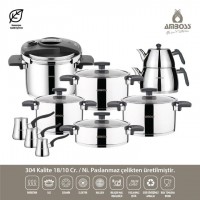 AMBOSS ENIO 18 PARÇA ÇELİK ÇEYİZ SETİ