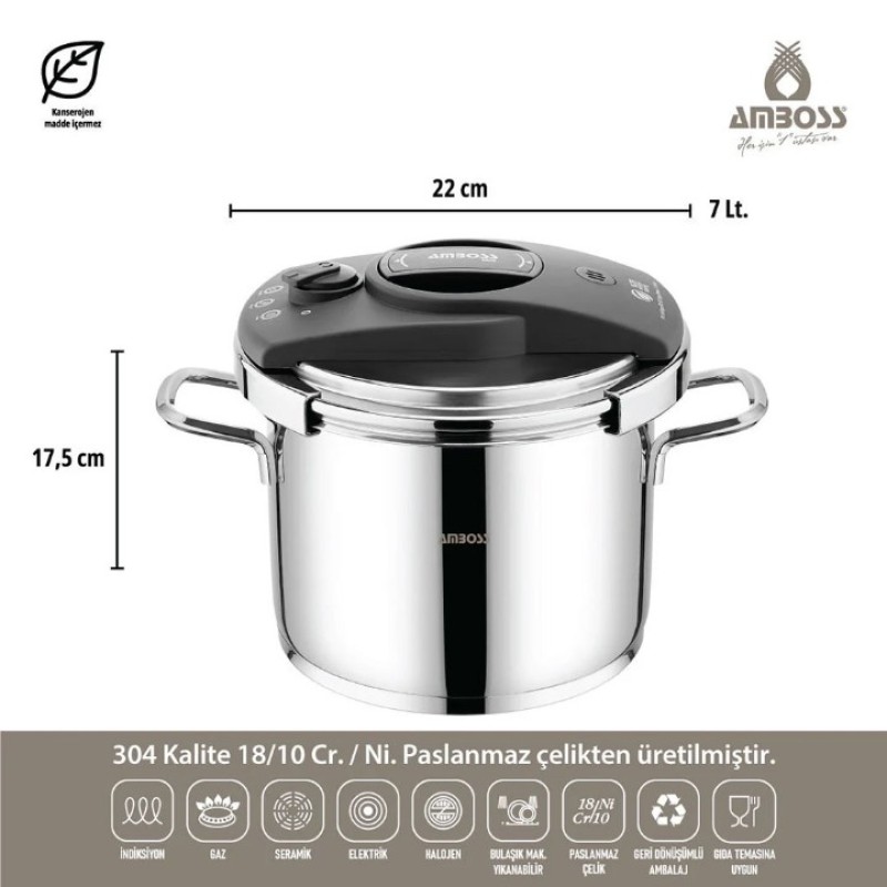 AMBOSS DIAMOND 18 PARÇA ÇELİK ÇEYİZ SETİ