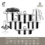AMBOSS DIAMOND 18 PARÇA ÇELİK ÇEYİZ SETİ