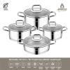 AMBOSS STRANIER 8 PARÇA SÜZGEÇLİ ÇELİK TENCERE SETİ DIA 6572