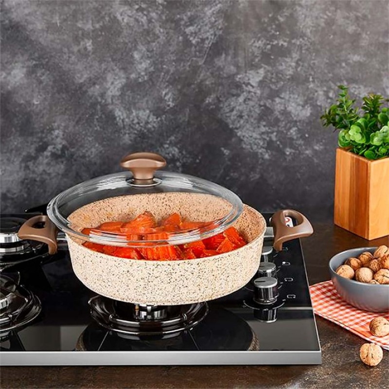 FALEZ CREAMY GRANITEC BASIK TENCERE 28 CM