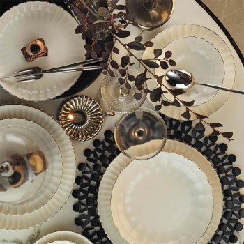 KÜTAHYA BONE LUZ FORM 52 PARÇA YEMEK TAKIMI BNLZF52YT220