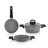 SCHAFER ETERNAL 18 CM DERİN TENCERE - 18 CM SAHAN - 18 CM TAVA  3 LÜ SET