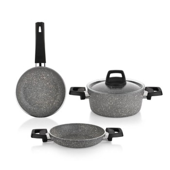 SCHAFER ETERNAL 18 CM DERİN TENCERE - 18 CM SAHAN - 18 CM TAVA  3 LÜ SET