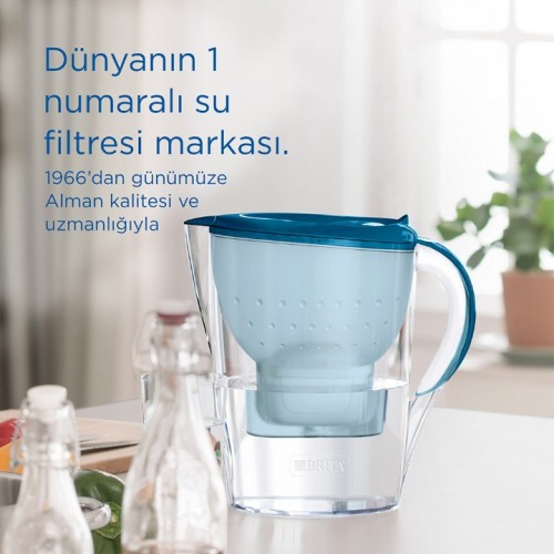 BRITA MARELLA XL PRO 3,5 LT MAVİ SÜRAHİ 30237 Elden Taksitle BRITA MARELLA XL PRO 3,5 LT MAVİ SÜRAHİ 30237
