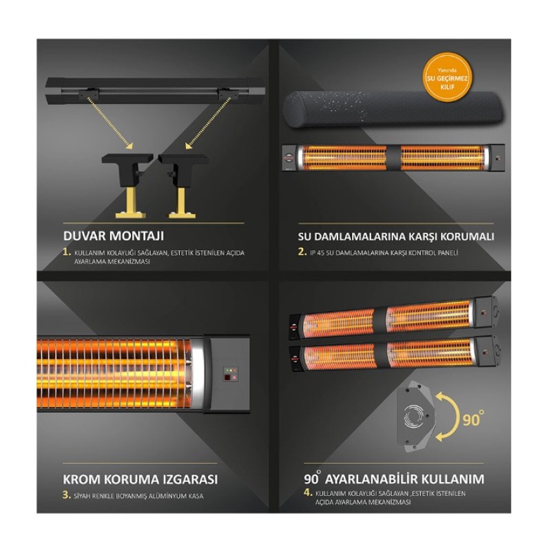 MIRKRAFT SQUARE ELEKTRİKLİ ISITICI