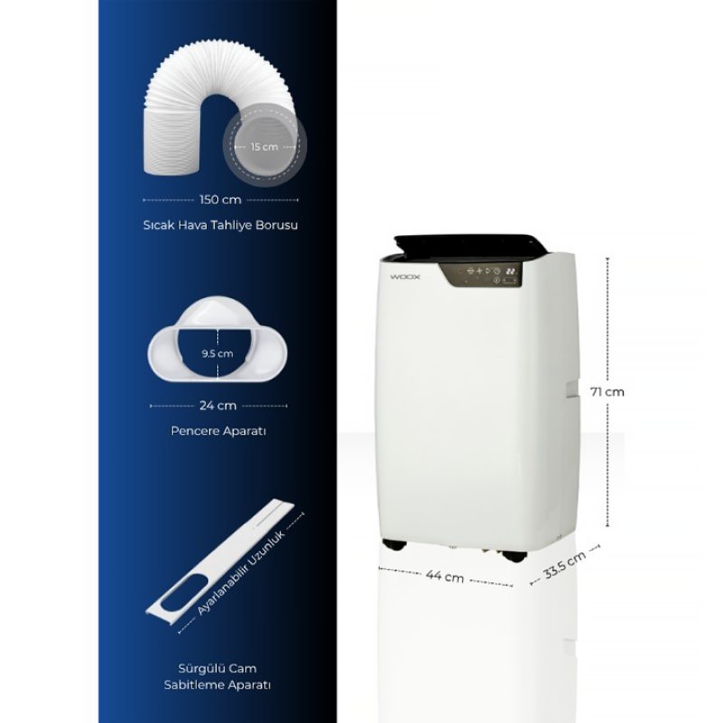 WOOX 14000 BTU MOBİL KLİMA FDPH 41-3030 ZR5
