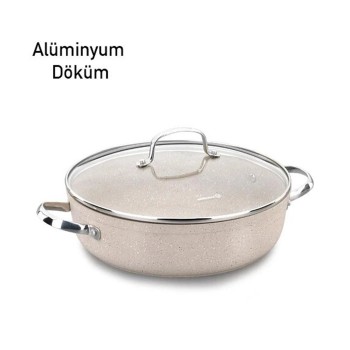 KORKMAZ GRANITA 24x6,5 CM KISA TENCERE A1854
