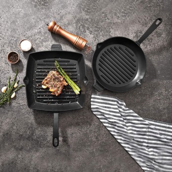 KORKMAZ CASTA KARE GRILL DÖKÜM TAVA A2846 1