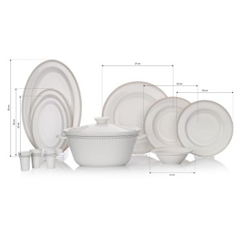 SCHAFER QUEEN CLASSY BONE 60 PARÇA YEMEK TAKIMI GUM 01