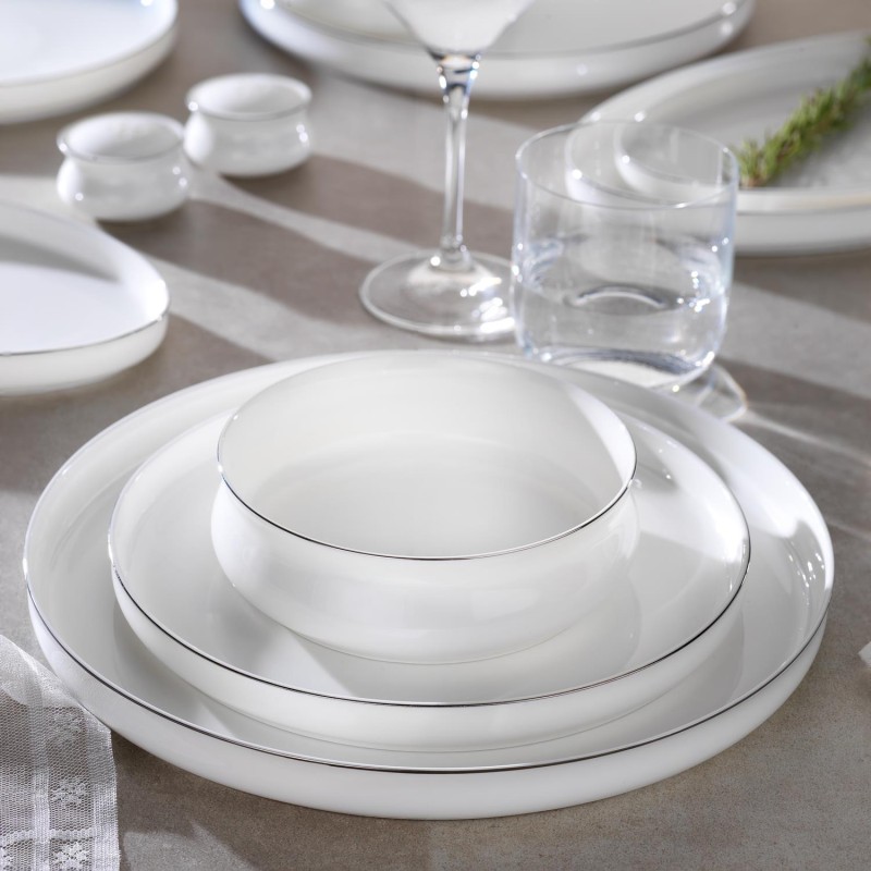 SCHAFER SÜPERFİNE BONE LUMİERE YEMEK TAKIMI 56 PRÇ-PLATIN