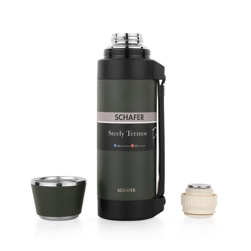 SCHAFER STEELY TERMOS 1,5 LT YEŞİL  YSL04