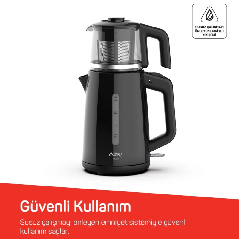 ARZUM AR3151-01 JOLLIE ÇAY MAKİNESİ-SİYAH