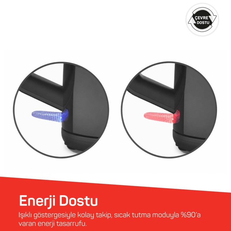 ARZUM AR3151-01 JOLLIE ÇAY MAKİNESİ-SİYAH