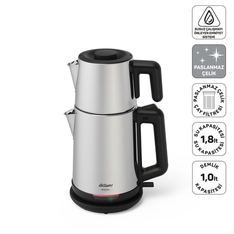 ARZUM NEOSTEEL ÇAY MAKİNESİ AR3158-06