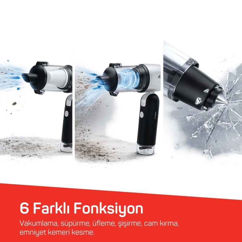 ARZUM AR4500-17 RUSHX 6-IN-1 ARAÇ İÇİ SÜPÜRGE