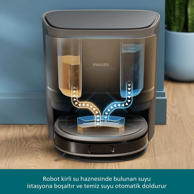PHILIPS ISLAK VE KURU ROBOT SÜPÜRGE XU9100 10