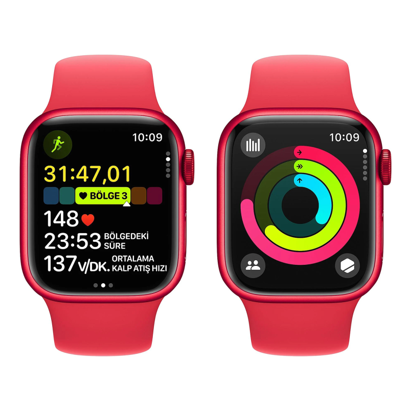 APPLE WATCH S9 45MM RED S/M AKILLI SAAT MRXJ3TU A