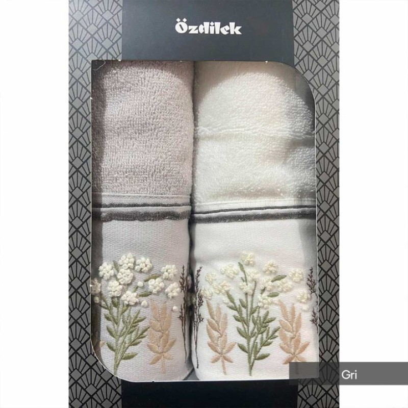 ÖZDİLEK DITSY GARDEN 2 Lİ KUTULU HAVLU