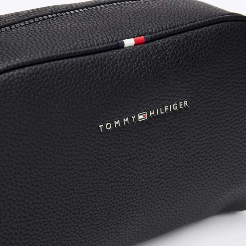 TOMMY HILFIGER ERKEK ÇANTA SS25 AM0AM09508BDS ESSENTIAL PU WASHBAG