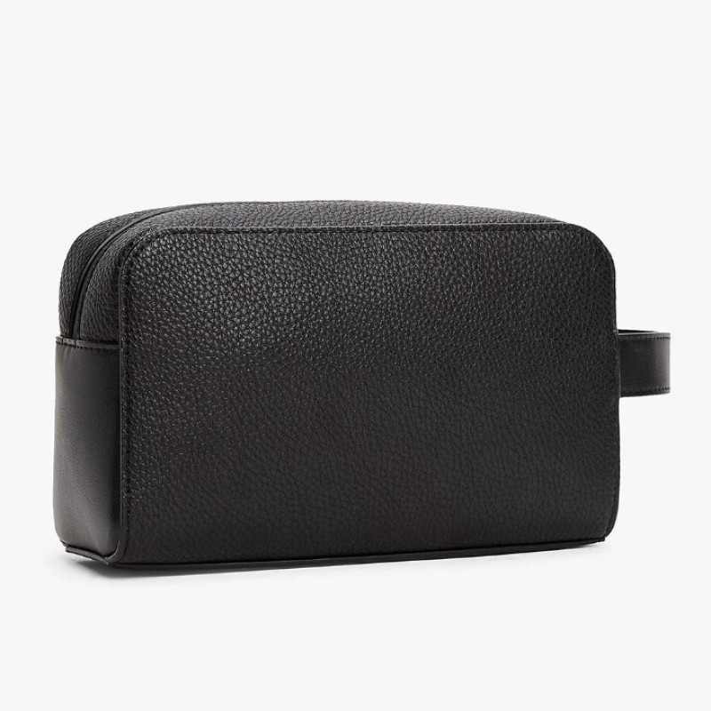 TOMMY HILFIGER SİYAH ERKEK ÇANTA SS25 TH MONOGRAM WASHBAG AM0AM13255BDS