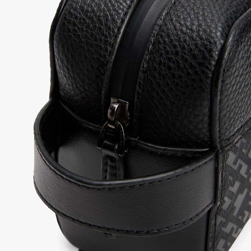 TOMMY HILFIGER SİYAH ERKEK ÇANTA SS25 TH MONOGRAM WASHBAG AM0AM13255BDS