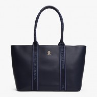 TOMMY HILFIGER MAVİ KADIN ÇANTA SS25 TH LOGOTAPE TOTE AW0AW17198DW6 TOMMY HILFIGER MAVİ KADIN ÇANTA SS25 TH LOGOTAPE TOTE AW0AW17198DW6
