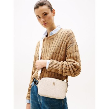 TOMMY HILFIGER BEYAZ KADIN ÇANTA SS25 TH DISTINCT CAMERA MONO AW0AW17221AA8