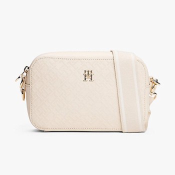 TOMMY HILFIGER BEYAZ KADIN ÇANTA SS25 TH DISTINCT CAMERA MONO AW0AW17221AA8