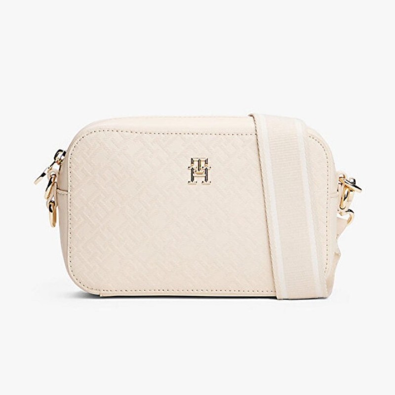 TOMMY HILFIGER BEYAZ KADIN ÇANTA SS25 TH DISTINCT CAMERA MONO AW0AW17221AA8