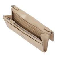 CALVIN CLEIN BEJ KADIN ASKILI CÜZDAN SS25 SCULPTED LONG FOLD STRAP LV04K1006GPBF