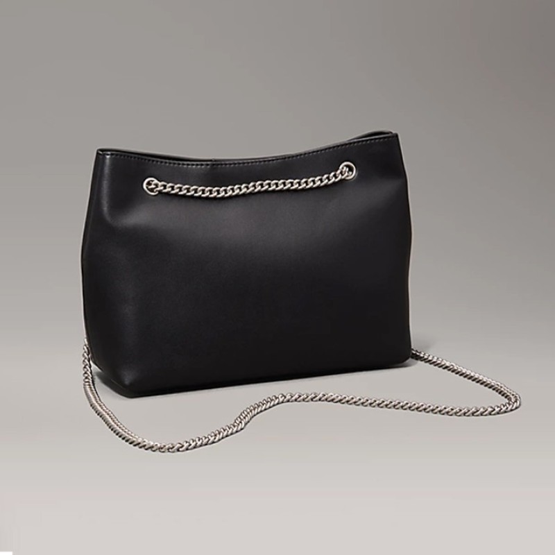 CALVIN CLEIN SİYAH KADIN ÇANTA SS25 SCULPTED CHAIN SHOULDER LV04K3163GUB1