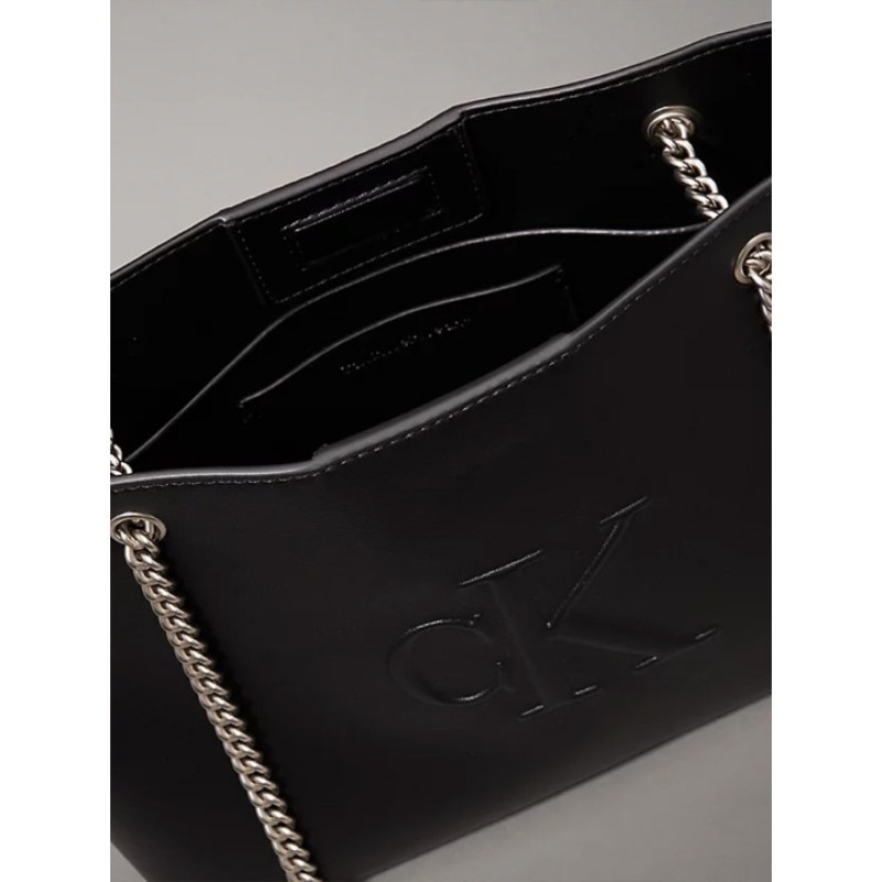 CALVIN CLEIN SİYAH KADIN ÇANTA SS25 SCULPTED CHAIN SHOULDER LV04K3163GUB1