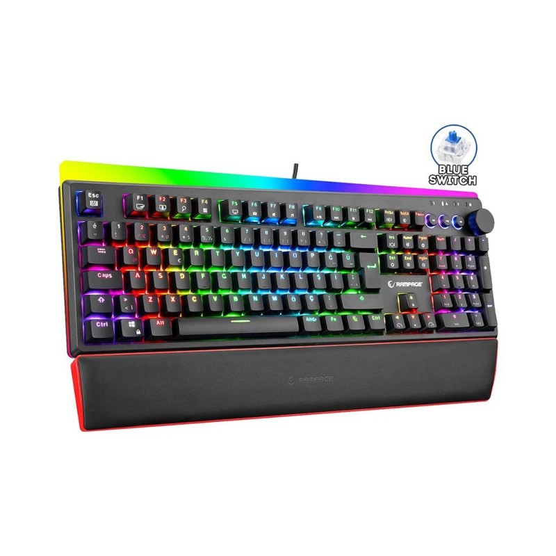 RAMPAGE X-TRACER BİLEK DESTEKLİ GAMING KLAVYE KB-R97